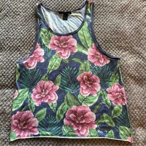 Forever 21 DIY Cropped Floral Tank Top